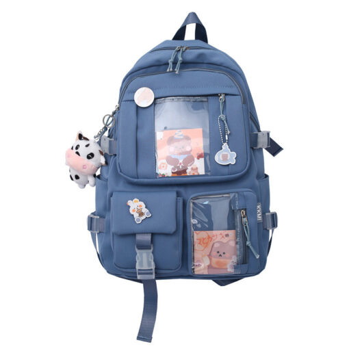 Schoolbag Female Korean Version Of Ulzzang Junior High School Students  Cute Girl Heart Ins Harajuku Style Backpack - Image 9