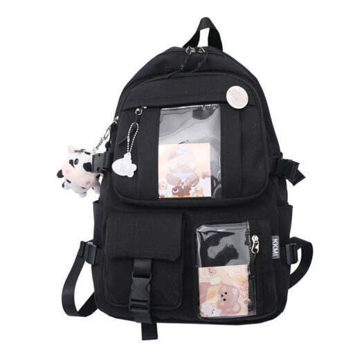 Schoolbag Female Korean Version Of Ulzzang Junior High School Students  Cute Girl Heart Ins Harajuku Style Backpack - Image 5